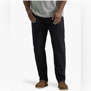 Lee Men's Big & Tall Legendary Regular Straight Jean Dark Blue Denim Size 54x34